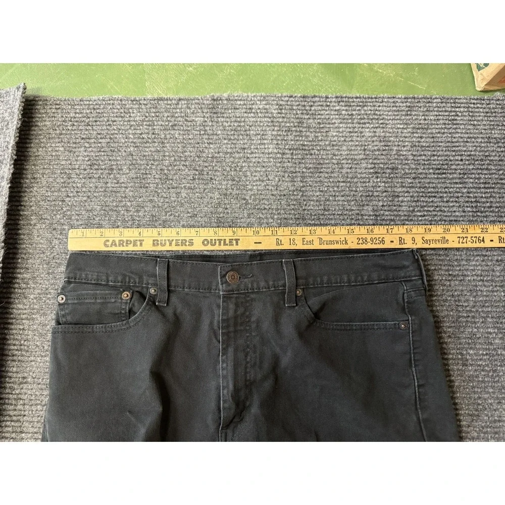 Levi's 513 Jeans Mens Size 36x32 Black Slim Fit Straight Leg Stretch Denim Pants